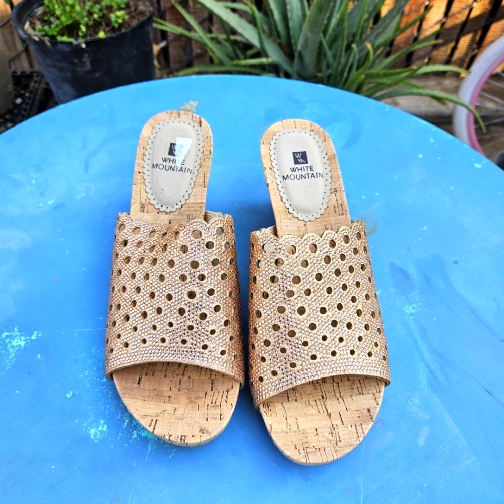 White Mountain Women's Platform Sandals Size 8 - Picture 4 of 14